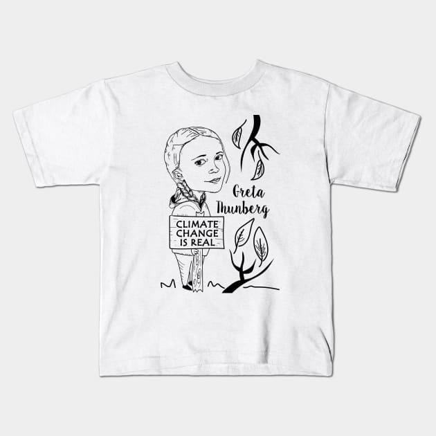 climate change is real Kids T-Shirt by ecciu